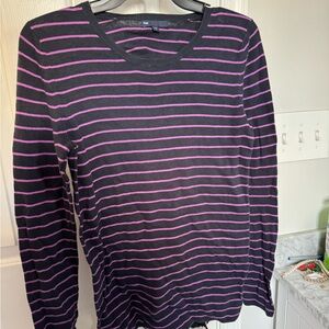 GAP Navy Sweater with Purple Stripes